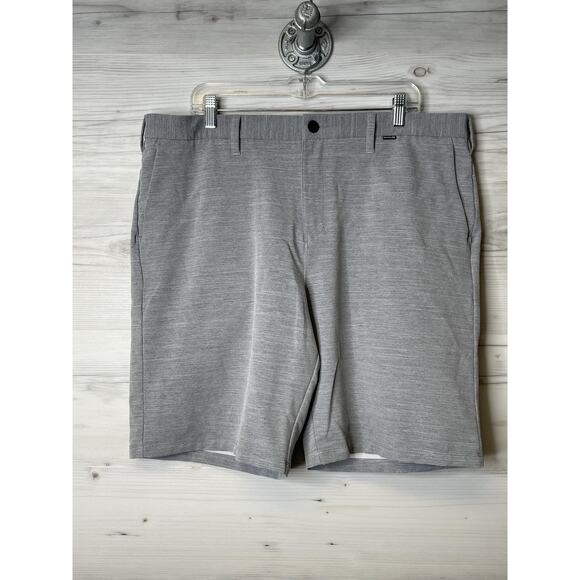 Hurley Other - Hurley Shorts Mens 38 Gray Hybrid Stretch Casual Performance Golf Zipper Pockets